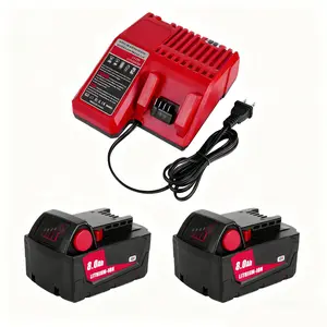 18V 8.0Ah Lithium-Ion Replacement Battery Pack, Compatible with 18V Cordless Power Tools, High Capacity for Long Runtime, Provides Longer Battery Life and Higher Reliability, Ships Directly from U.S. Warehouse