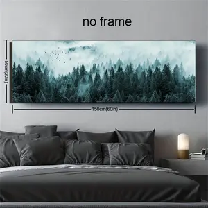 Forest Landscape Pattern Canvas Painting Print without Frame, Artistic Modern Wall Art, Art Illustrations, Wall Decor for Home Living Room Bedroom, Home Decor