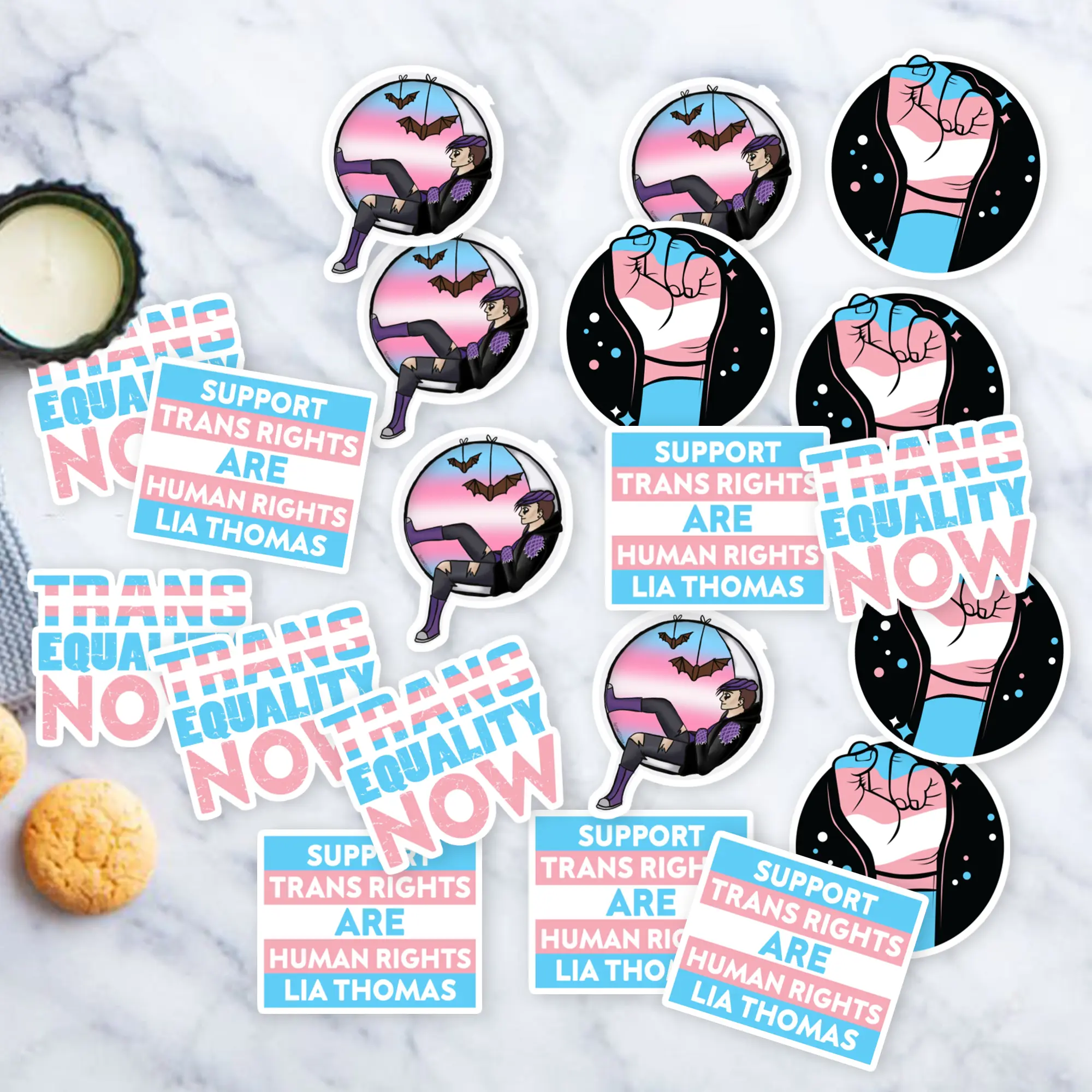 Stickers Pack 20 Pcs Fan Bike Bottle Luggage Thomas Guitar Water Vinyl Transgender Bumper Skateboard Colorful Waterproof Aesthetic Car Laptop