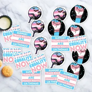 Stickers Pack 20 Pcs Fan Bike Bottle Luggage Thomas Guitar Water Vinyl Transgender Bumper Skateboard Colorful Waterproof Aesthetic Car Laptop