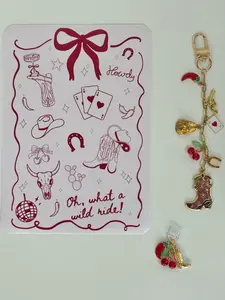 Cowgirl Kindle Accessories Set | Kindle Insert, Kindle Charm, Kindle Dust Plug | Pink Cowgirl Kindle Accessories Bundle