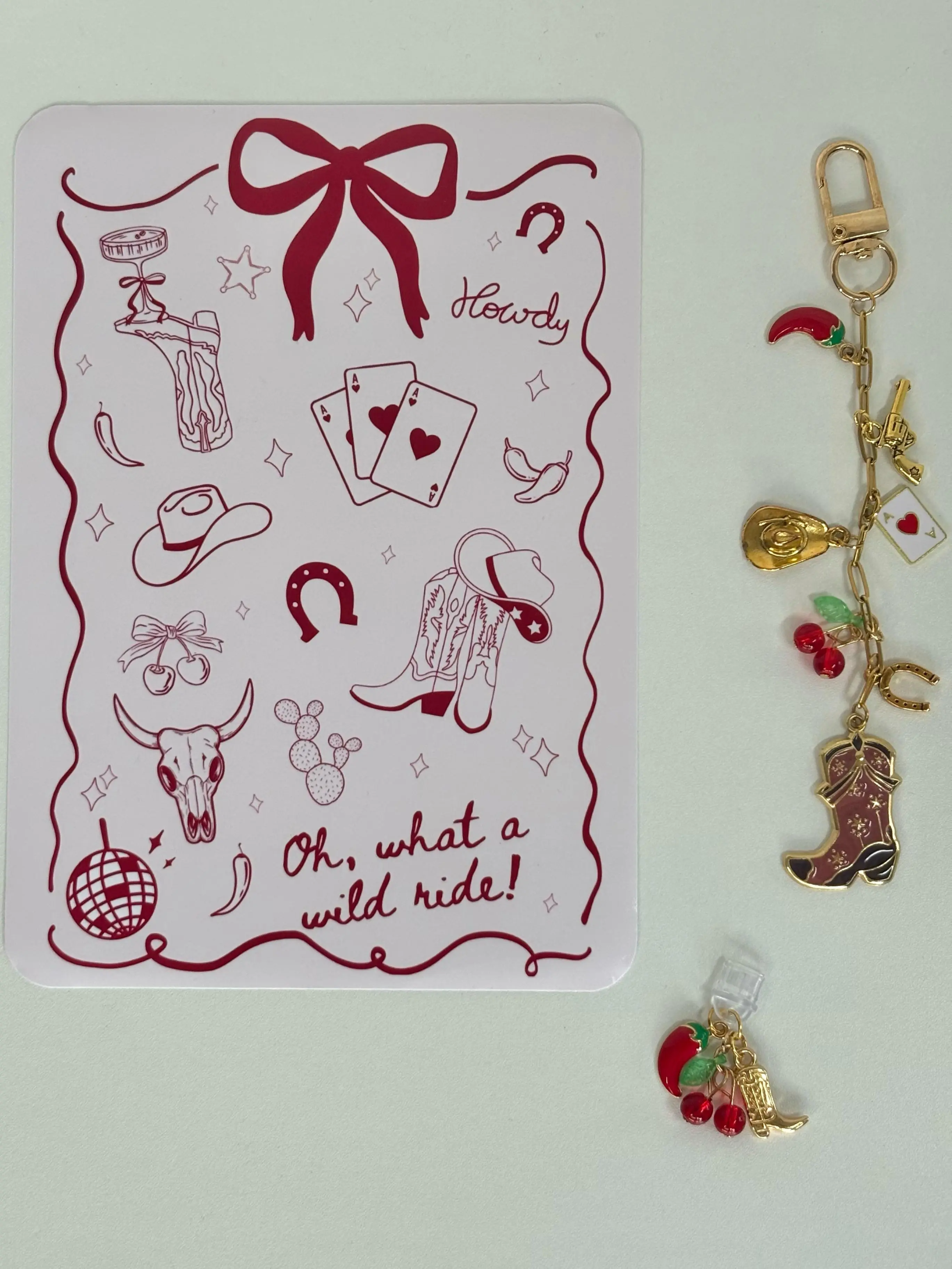 Cowgirl Kindle Accessories Set | Kindle Insert, Kindle Charm, Kindle Dust Plug | Pink Cowgirl Kindle Accessories Bundle