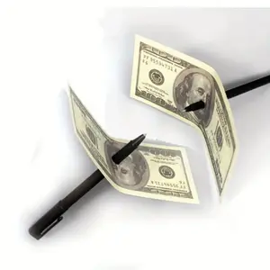 Magic Pen Trick for Paper Money, Unique Magic Props for Thanksgiving Performance Gifts, Street Close-Up Magic Tricks for Artists & Magician
