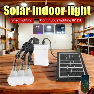 4800mAh/2600mAh Long-Life Solar Chandelier and Solar Floodlight, Security Indoor/Outdoor LED Solar Wall Light Fixtures, Suitable for Warehouses, Gazebos, Sheds and Camping