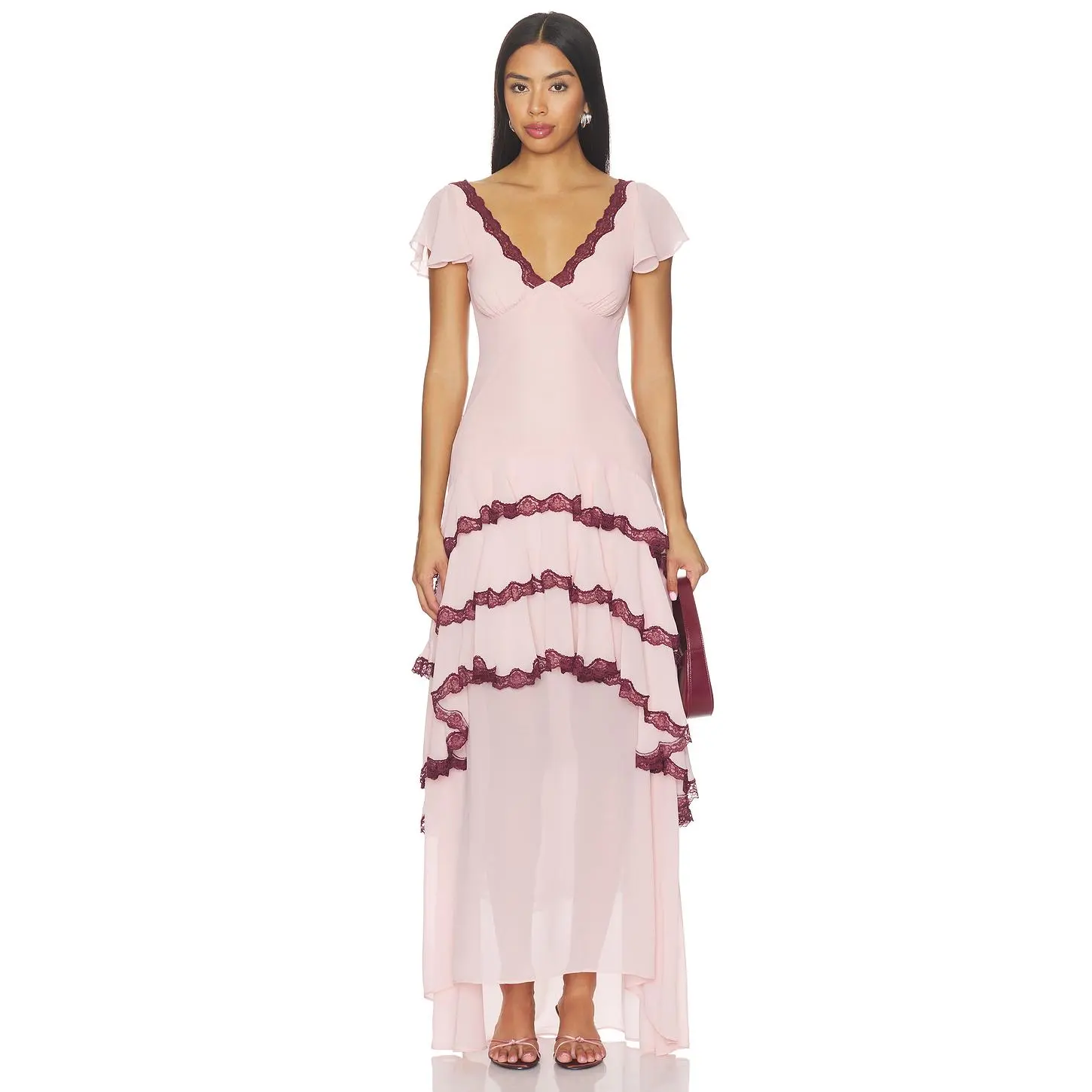 LPA Janelle Maxi Dress in Blush Pink