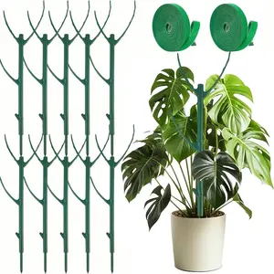 10 Pack Stackable Monstera  Support Climbing  Support Structures for Indoor Outdoor   Holder Stick with  Ties for Support Tall Potted