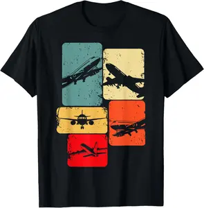 Cotton Gift Tee Airplane Pilot Plane Men Toddler T-Shirt Shirt Fabric Menswear for all streetwear