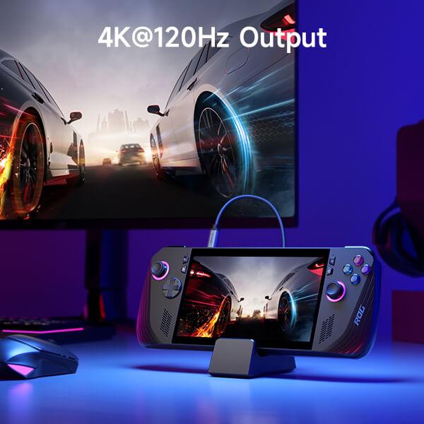 JSAUX Docking Station for ROG Xbox Ally X (2025)/ROG Ally X/ROG Ally/Steam Deck/Legion Go/Legion Go S, 6-in-1 Dock with HDMI 4K@120Hz, Gigabit Ethernet, USB A & USB C 3.2 Gen 1, 100W Charging - HB0609