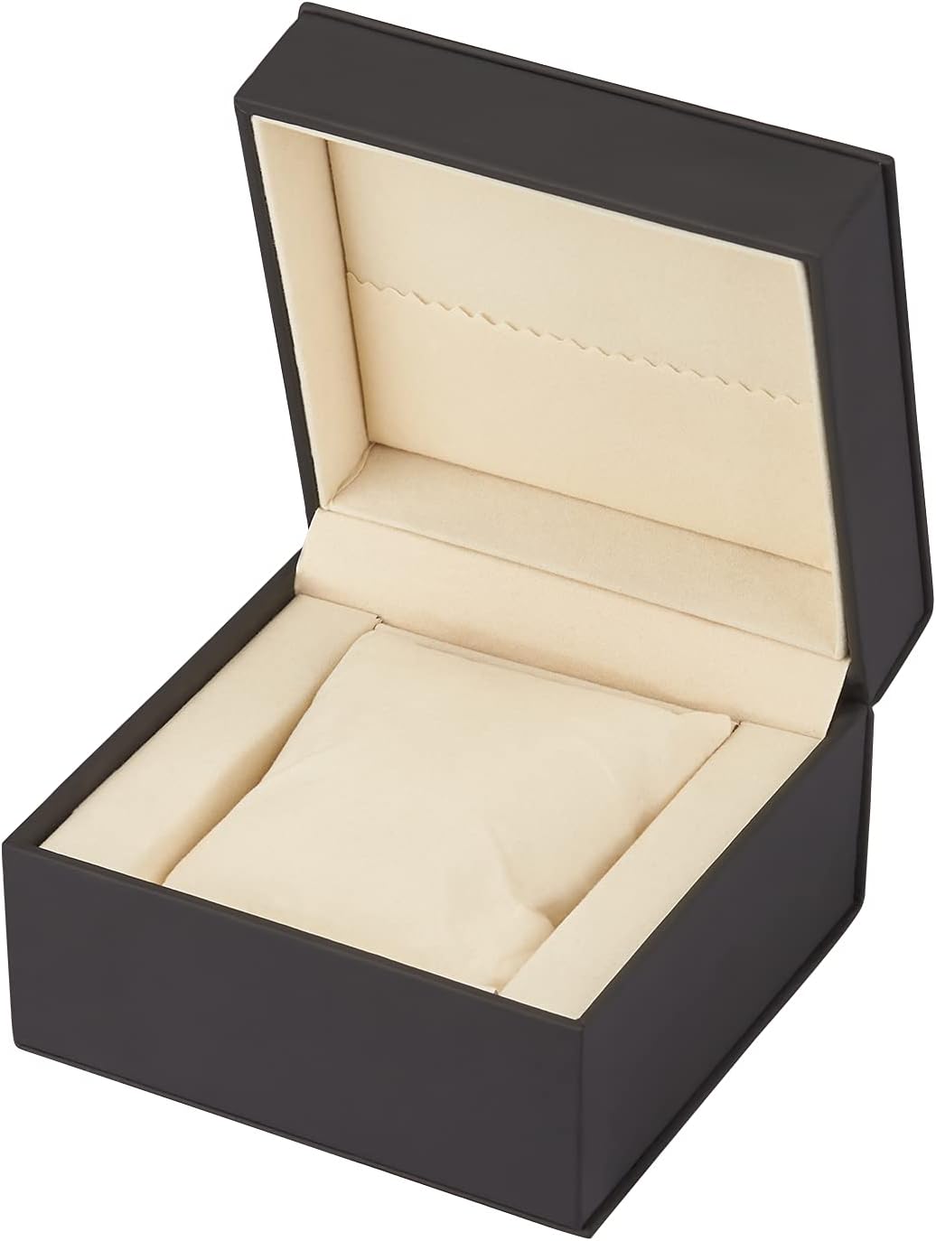 Black Single Watch Gift Box with Pillow PU Leather Wristwatch Display Case Organizer for Men