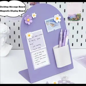 Desktop magnetic message board, vertical badge small card storage display board, family note exchange board, office station business card holder, Desk organizer tidy (excluding decoration)