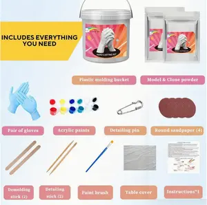 Handmade Casting Kit For Couples - Plaster Hand Mold Casting Kit, DIY Kits For Adults Anniversary Wedding Gifts Casting For Couples, Gifts For Her Or Him, Gifts For Mom Dad