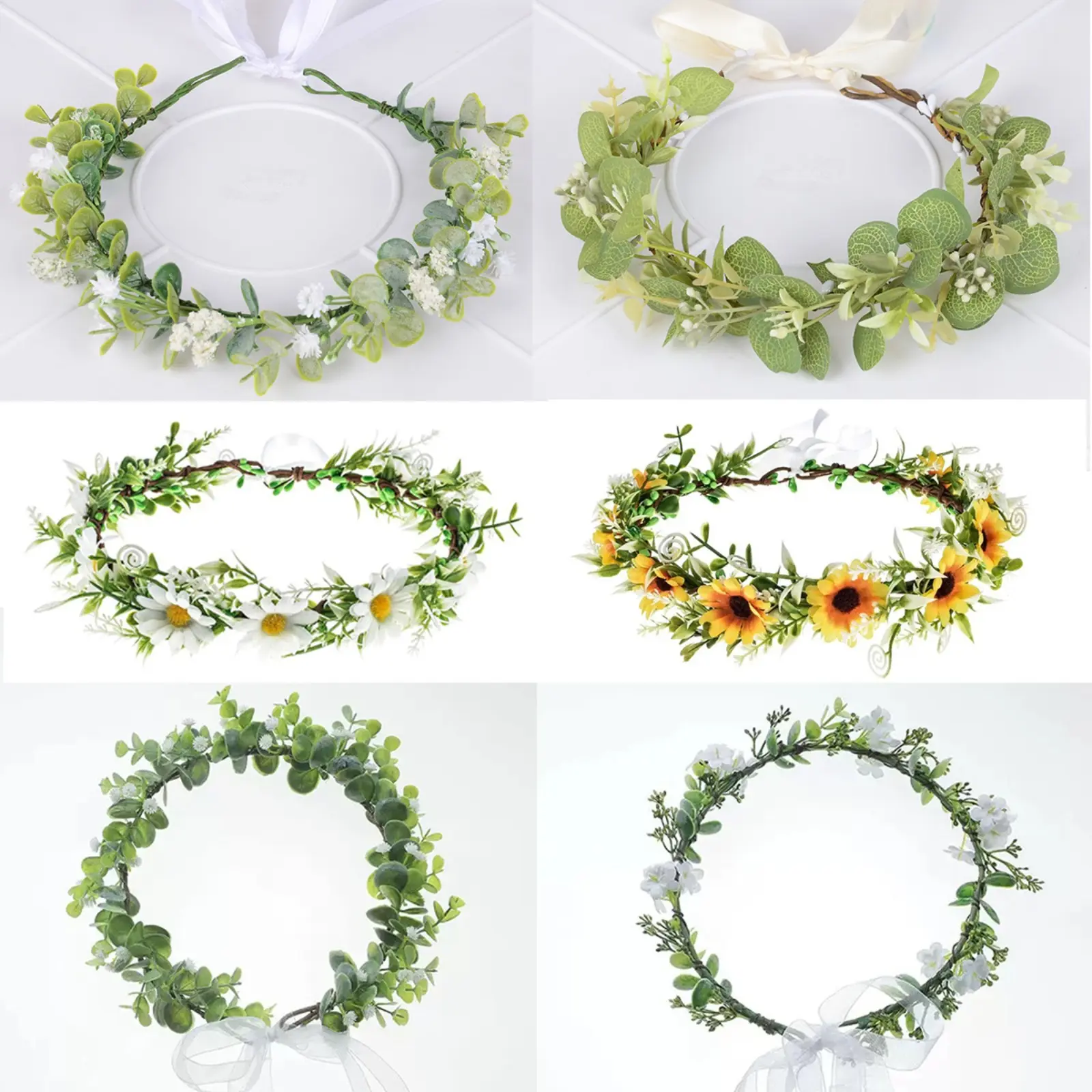Handmade Leaf Vine Bridal Headband Crown, White Flower Hair Accessory for Women with Dainty Foliage, Bridal Accessory, Floral Hair Accessories