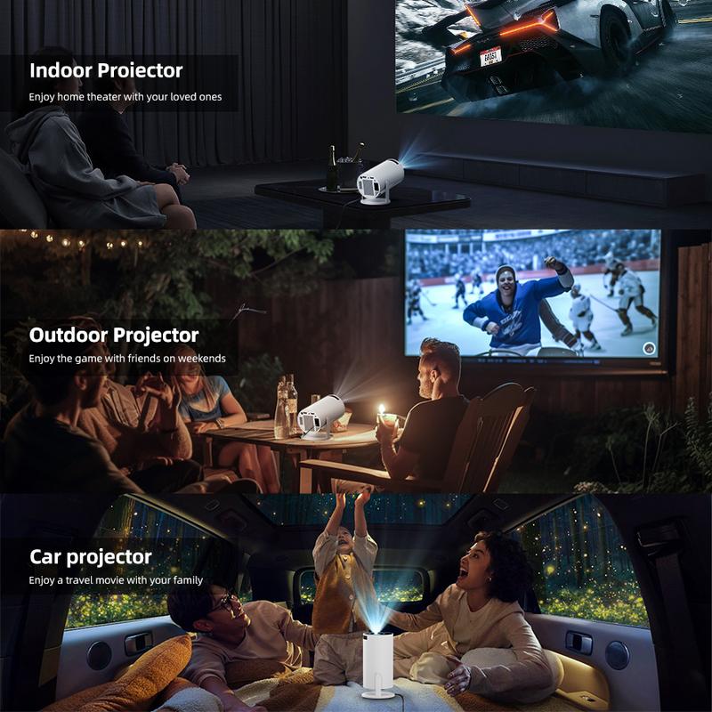 [US warehouse]Ultra-portable Mini HD Projector with 270° Rotation, Compatible with Mobile Phones TVs Laptops, Android 11.0, WiFi 6, projector 4K Decode, Perfect for Home Theaters & Parties - Audio deal screen adjustment movie  projector  magic