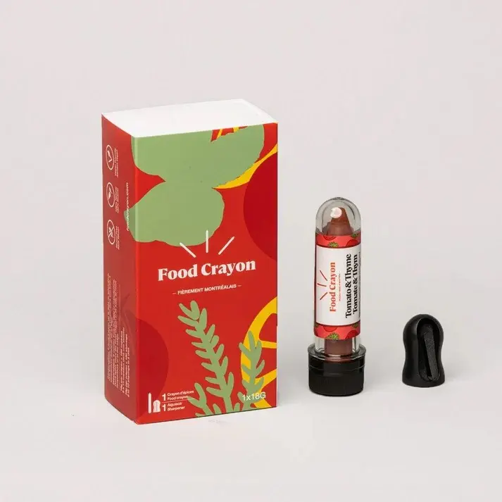 Single Tomato & Thyme Seasoning, Edible Food Crayon Spice in Box with Sharpener, Natural Flavor Gluten Free Shelf life 12 Months Taffy Baking