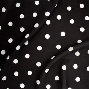 Polka Dot Cotton Sateen in Black & White