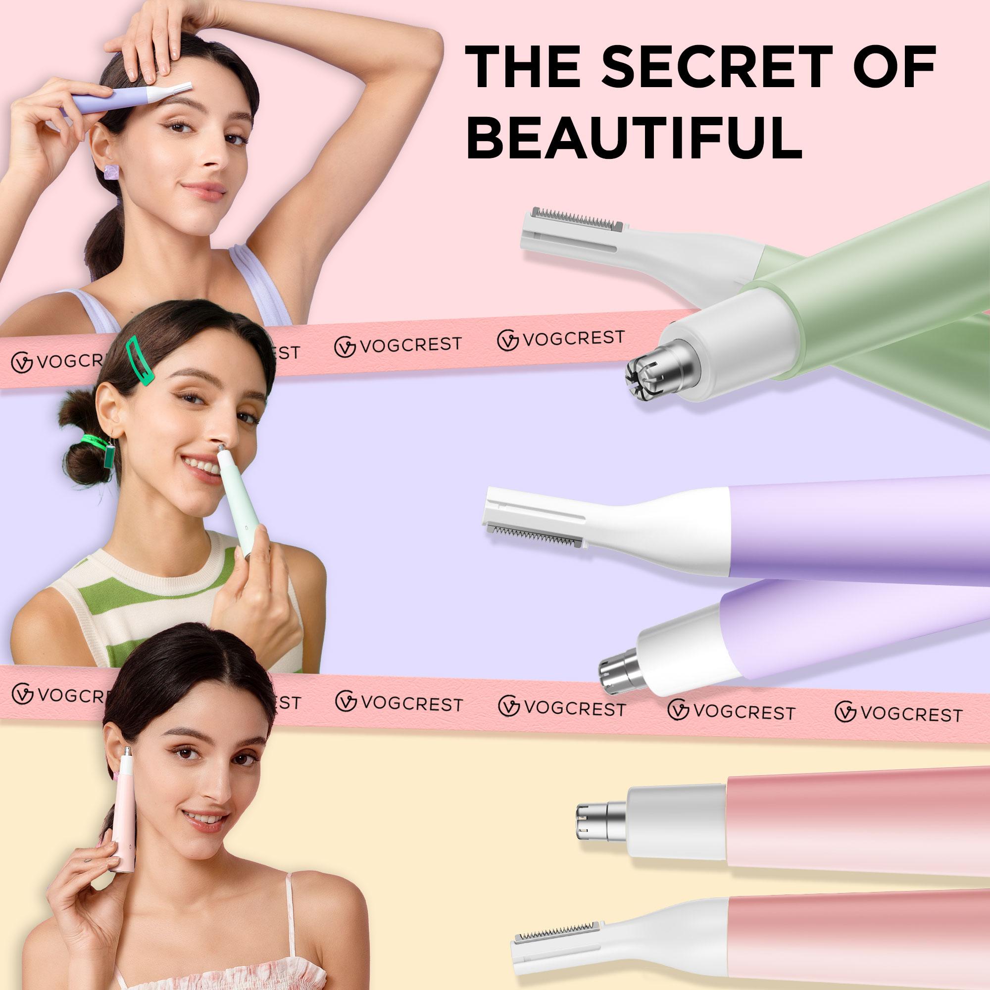 Hair Identifier Spray & Facial - Nose Hair Remover: 2 in 1 Painless Electric Shaver and Nose Trimmer - Rechargeable Hair Removal Tool Smooth Comfort