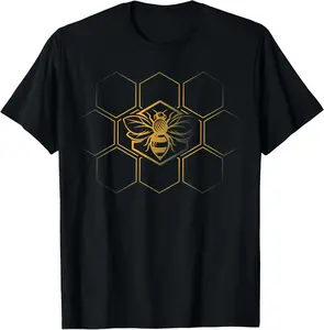 100% Cotton Beekeeper Beekeeping - Honeycomb Love For Bees T-Shirt