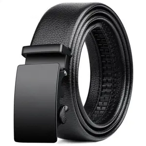 Mens Belt Leather Ratchet Easy Release Belt For Men Designer Belt Dress and Casual with Adjustable Buckle for Men's Wear Gift Textured Fathers Gift