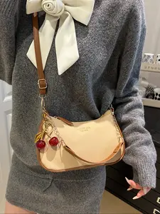 Cherry Moon Bag Charm for Women, Creative Personalized Pendant Set, Adjustable Shoulder Strap, Suitable for Various Occasions, Fashion Bag Charms