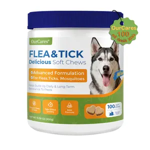 OurCares NEW Advanced Parasite Defense Soft Chews for Dogs (Chicken Flavor) – 100 Count | With Coconut Oil, Neem Extract & B Vitamins, Supports Natural Defenses & Skin Health