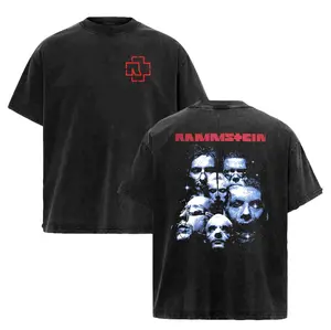 Vintage Rammstein Band Rare Wasde tee & Hoodie, Gift for band fans, Men's and women's round neck cotton casual T-shirt, Beautiful graphic T-shirt Top Womenswear Breathable Everyday