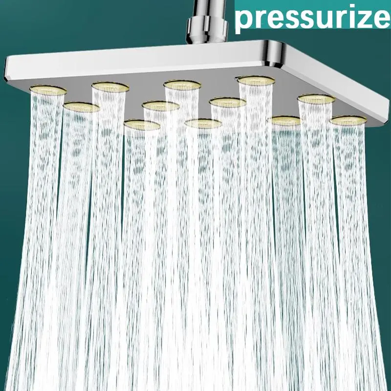 High-pressure Rainfall Shower Head, 1 Count Luxurious Square Design Shower Head, Water Saving Shower Equipment for Home Bathroom, High Pressure Showerhead, Powerful Shower Heads High Pressure
