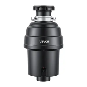 VEVOR Food Waste Garbage Disposal, 1HP 3500RPM DC Motor, Continuous Feed Kitchen Sink Garbage Disposer, EZ Connect Food Waste Grinding System with Sound Reduction Power Cord for Kitchens