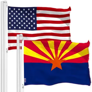 G128 Combo Pack: USA  3x5 Ft 150D Printed Stars & Arizona  3x5 Ft 150D Printed