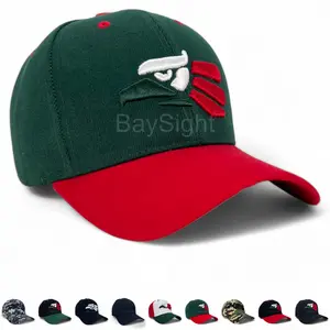 Solid Baseball Caps with 3D Puff Hecho En Mexico Embroidery