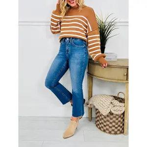 Falling Fast Kick Flare Tummy Control Jeans