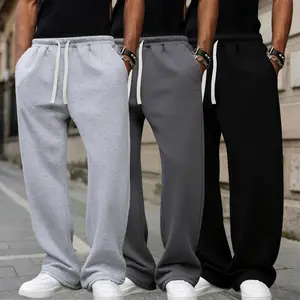 Men's Solid Color Jogger Pants - Set of 3, Drawstring Waistband, Casual Comfort Loose Fit Outdoor Pants, Perfect as Gift, Outdoor Apparel