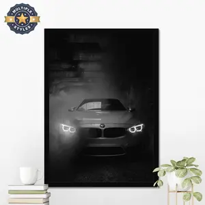 Vintage   Car Poster, BMW, Sports Car Wall Art, Gift for Him, Wall Decor, Iconic Car Poster, Car Fan Gift, Multi-Versions 1 Glossy Matte Decoration Modern