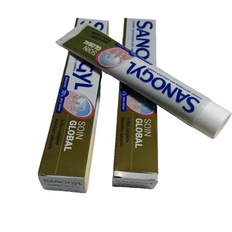 ￼ Sanogyl 2pcs Toothpaste for Healthy Gums 70% More Healthy Gums Action Comte Blancheur