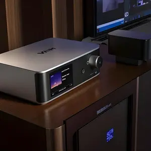 WiiM Ultra Music Streamer & Digital Preamp | 3.5" Touchscreen, Compatible with Google Cast & Alexa, Stream Spotify, Amazon Music, Tidal & More | HDMI ARC, Phono Input & Headphone Output | Silver