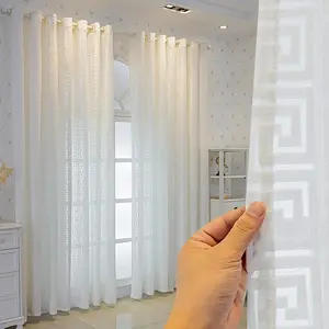 Luxury European Thickened Window Curtain, Light Luxury Design, Transparent Drapes for Balcony & Large Windows, Heat Insulation & Sunlight Blocking, Decoration Items