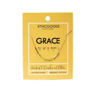 Morse Code Beaded Necklace ·  Grace