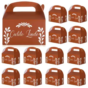 24/36 Pcs Mexican Party Favor Boxes Talavera Barro Floral Cielito Lindo Treat Boxes for Baby Shower Gender Reveal First Birthday Baptism Party Supplies