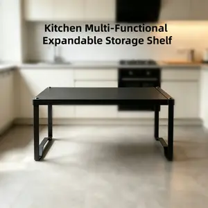 Matte Medium Kitchen Countertop Storage Rack, Floor-Standing Multi-Layer Desktop Organizer, Ideal for Kitchen Cabinets, Food Pantry, Bathroom