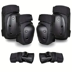 [3 in 1 Protective Gear Set] Knee Pads Elbow Pads Wrist Guards 3 in 1 Protective Gear Set for Skateboarding Inline Roller Biking Roller Skating