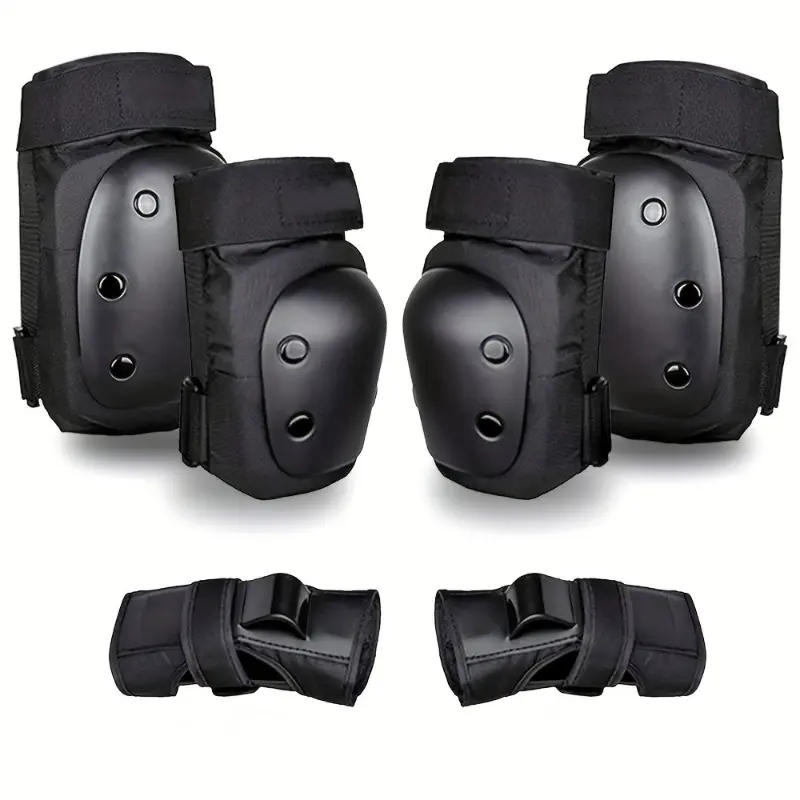 [3 in 1 Protective Gear Set] Knee Pads Elbow Pads Wrist Guards 3 in 1 Protective Gear Set for Skateboarding Inline Roller Biking Roller Skating