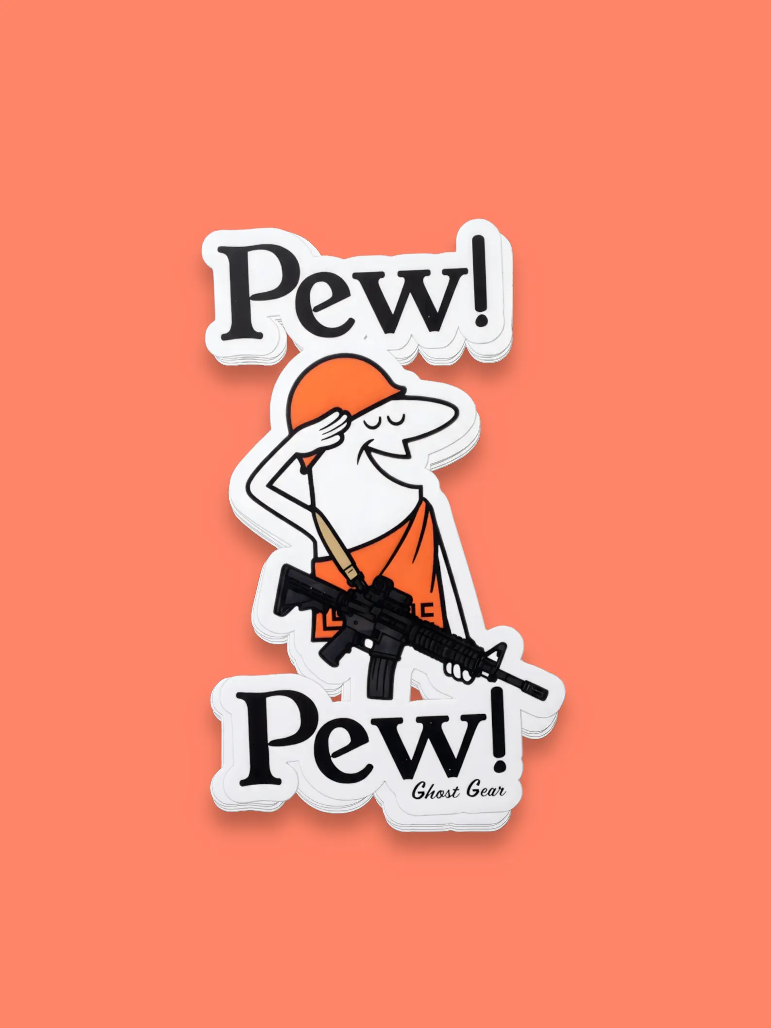 Pew! Pew! LC Tactical Meme Sticker | Ghost Gear EXCLUSIVE