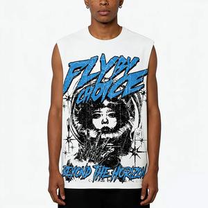 Sopula Studio Men's Fly By Choice Graphic Sleeveless Tank Top, Round Neck Menswear Streetwear for Casual Wear, Men’s Clothes Tops