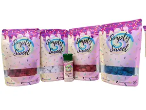 Sweet Gushyz Variety Candy Pack - 4 Full-Sized Gluten-Free Tangy Fruit Candy Bags, Cotton Simply Sweet Cle Fairy Dust, Watermelon-Flavored Snacks & Food Items