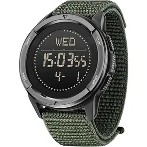 Tactical Watches for Men - Lightweight Waterproof Digital Watch with Compass, Step Count, Metronome & 5 ATM Features