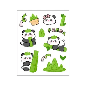 【Free gift with order】Cute Panda Stickers Cartoon PET Stickers Children DIY Guka Journal Stickers Waterproof Cup Phone Stickers