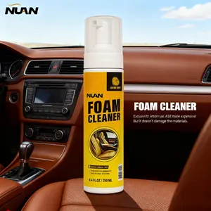 NUAN-Foam Cleaner Specialized for Leather, Plastic & Headliners, Thorough Stain Removal Without Residue