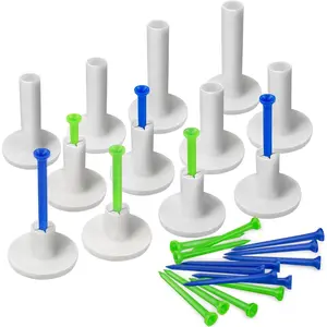 Rubber Golf Tees for Mats | Golf Tees for Driving Range & Indoor Simulators | Excellent Durability and Stability Rubber Tees | 6 Mixed Sizes Rubber Tees & 2 Sizes Tees (32 Pcs)