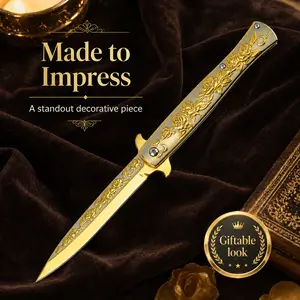 Why settle for basic? This Rose-Engraved Gold Knife is the TikTok Viral EDC of the season. Perfect for Minimalist Carry or as a Quiet Luxury Gift. The most searched Heirloom Quality tool for Parents' Day 2026. #KnifeCommunity #EDC2026