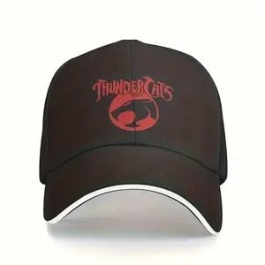 ThunderCats Logo Baseball Cap, 100% Polyester Lightweight Party Hat with Cartoon Design, Non-Stretch Fabric