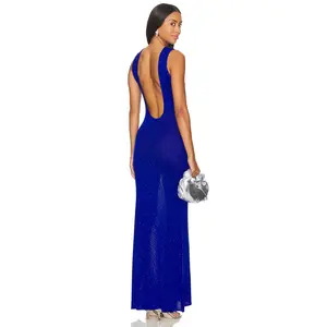 Runaway The Label Adriana Maxi Dress in Azure
